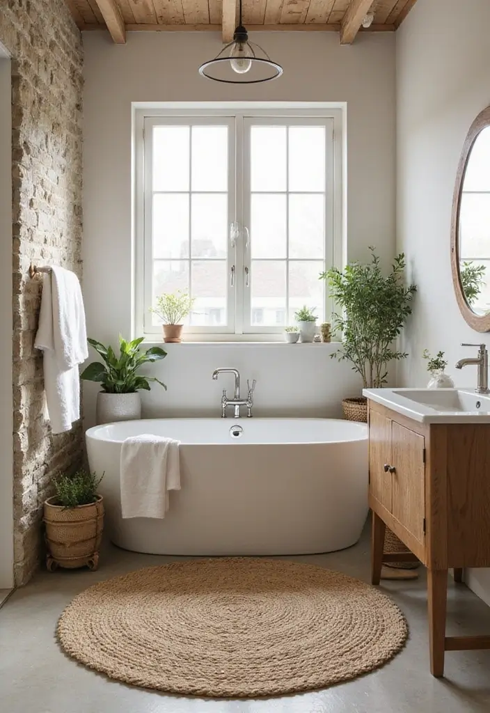 25 Bathroom Rug Ideas for a Master Spa Vibe - 12. Eco-Friendly Hemp Rugs