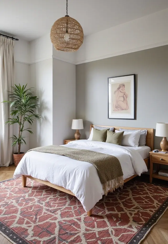 25 Cute Bedroom Carpets That Steal the Spotlight - 2. Geometric Patterns
