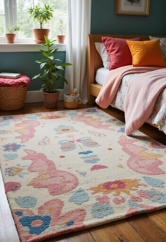 25 Cute Bedroom Carpets That Steal the Spotlight - 5. Soft Cotton Carpets