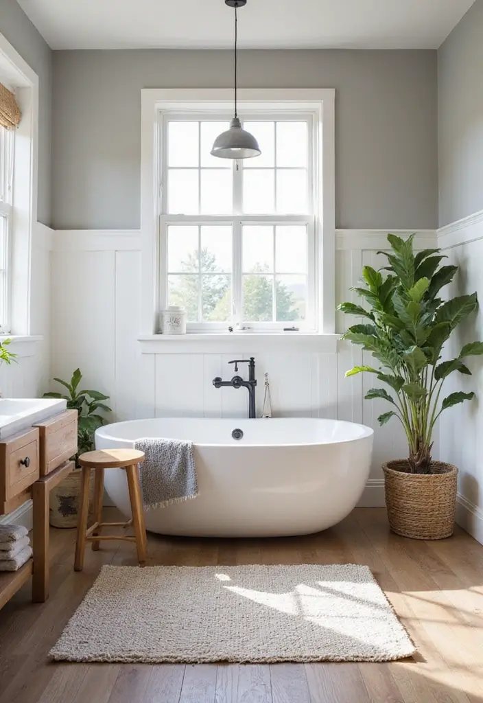 25 Farmhouse Bathroom Rug Ideas for a Country Chic Look 22 25 Farmhouse Bathroom Rug Ideas for a Country Chic Look - 22. Eco-Chic Rugs