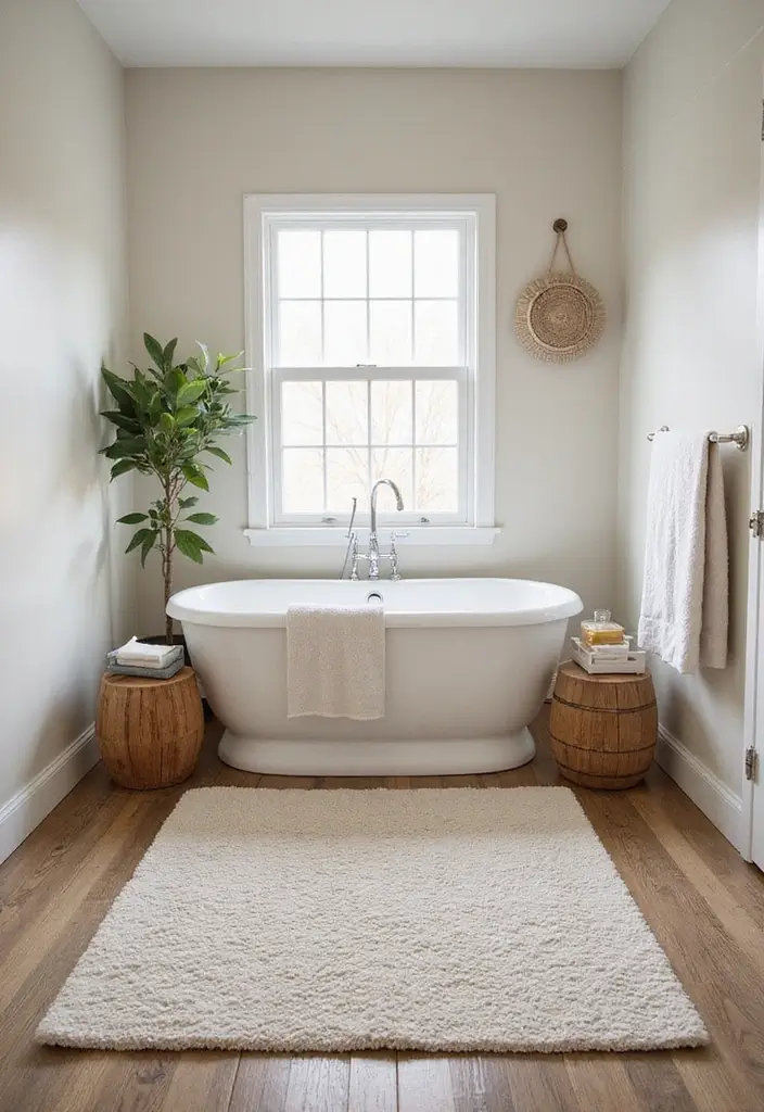 25 Farmhouse Bathroom Rug Ideas for a Country Chic Look 6 25 Farmhouse Bathroom Rug Ideas for a Country Chic Look - 6. Solid Color Rugs with Textures
