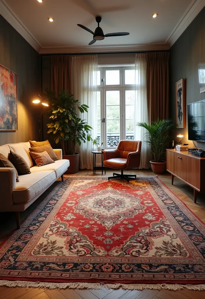 25 Gorgeous Rug Ideas for Every Home Style 6 25 Gorgeous Rug Ideas for Every Home Style - 6. Vintage Carpet Charm