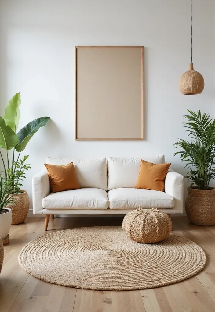 25 Living Room Rug Ideas for a Fresh Makeover 1 25 Living Room Rug Ideas for a Fresh Makeover - 1. Organic Cotton Dreams