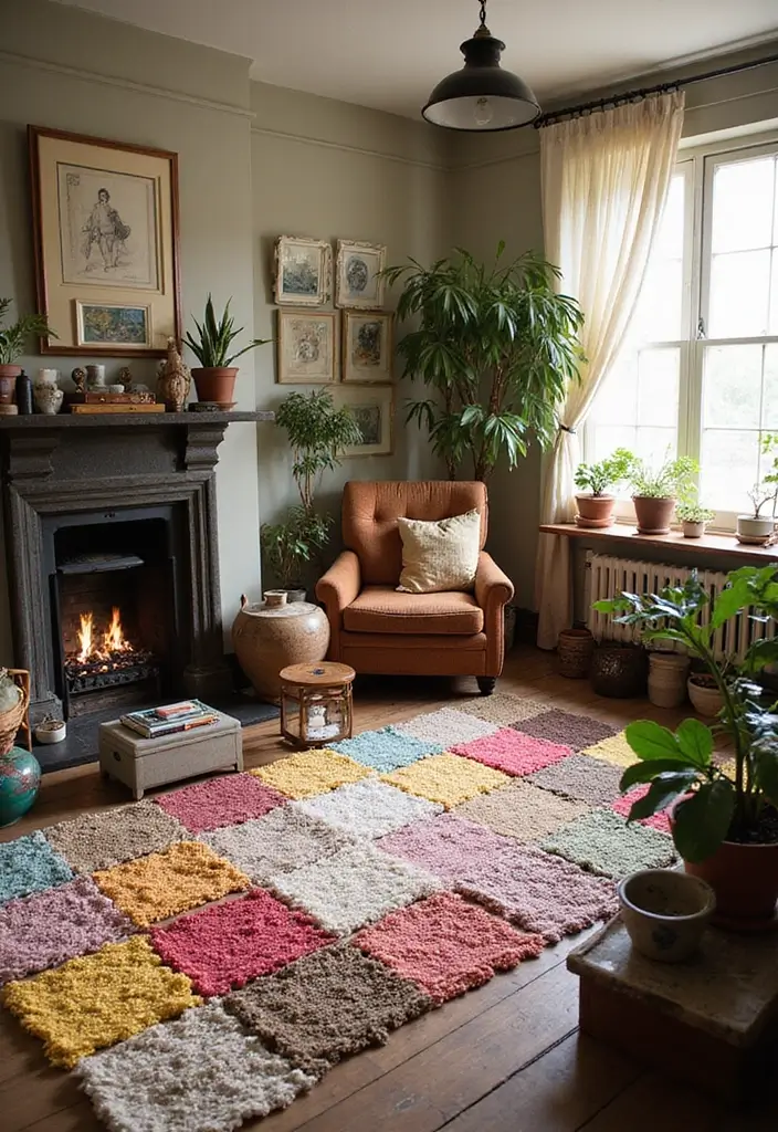 25 Living Room Rug Ideas for a Fresh Makeover 3 25 Living Room Rug Ideas for a Fresh Makeover - 3. Recycled Materials for a Unique Touch