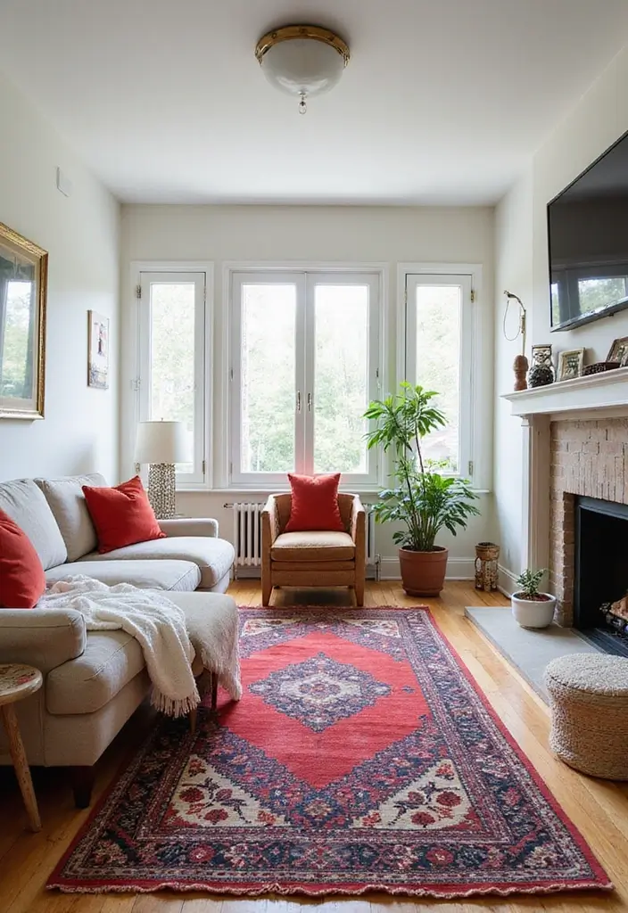 25 Living Room Rug Ideas for a Fresh Makeover 6 25 Living Room Rug Ideas for a Fresh Makeover - 6. Fair Trade Creations
