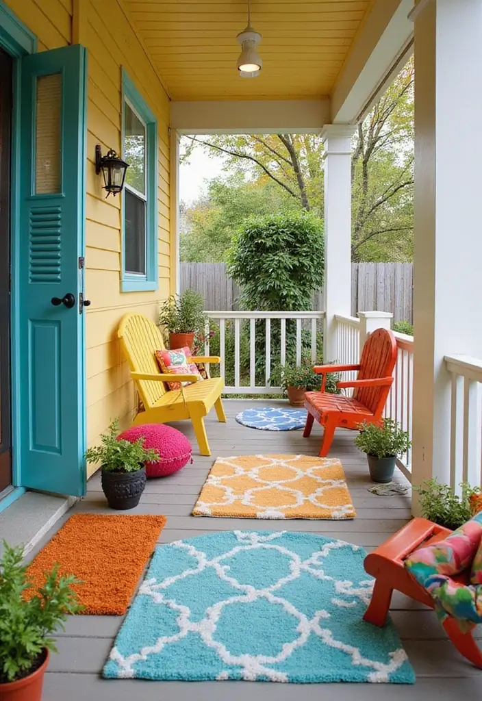 25 Outdoor Porch Rug Ideas to Refresh Your Home 19 25 Outdoor Porch Rug Ideas to Refresh Your Home - 19. Kid-Friendly Designs