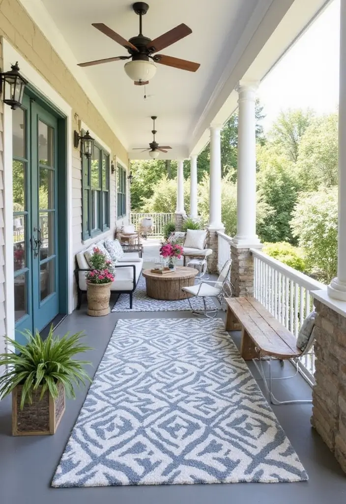 25 Outdoor Porch Rug Ideas to Refresh Your Home 24 25 Outdoor Porch Rug Ideas to Refresh Your Home - 24. Reversible Outdoor Rugs