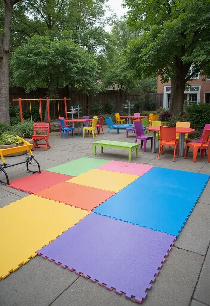 25 Outdoor Rug Ideas for a Stylish Patio or Deck - 18. Durable Outdoor Sports Mats