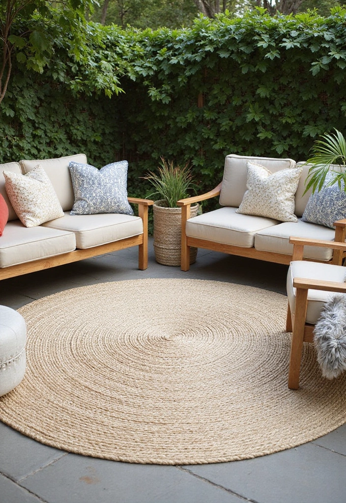 25 Outdoor Rug Ideas for a Stylish Patio or Deck - 5. Outdoor Area Rugs with Texture