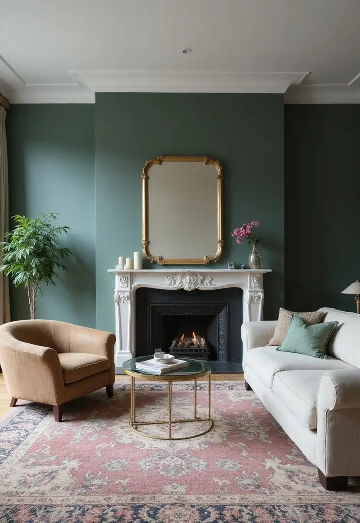 25 Rugs That Go Perfectly With Evergreen Fog Walls - 17. Subtle Patterns