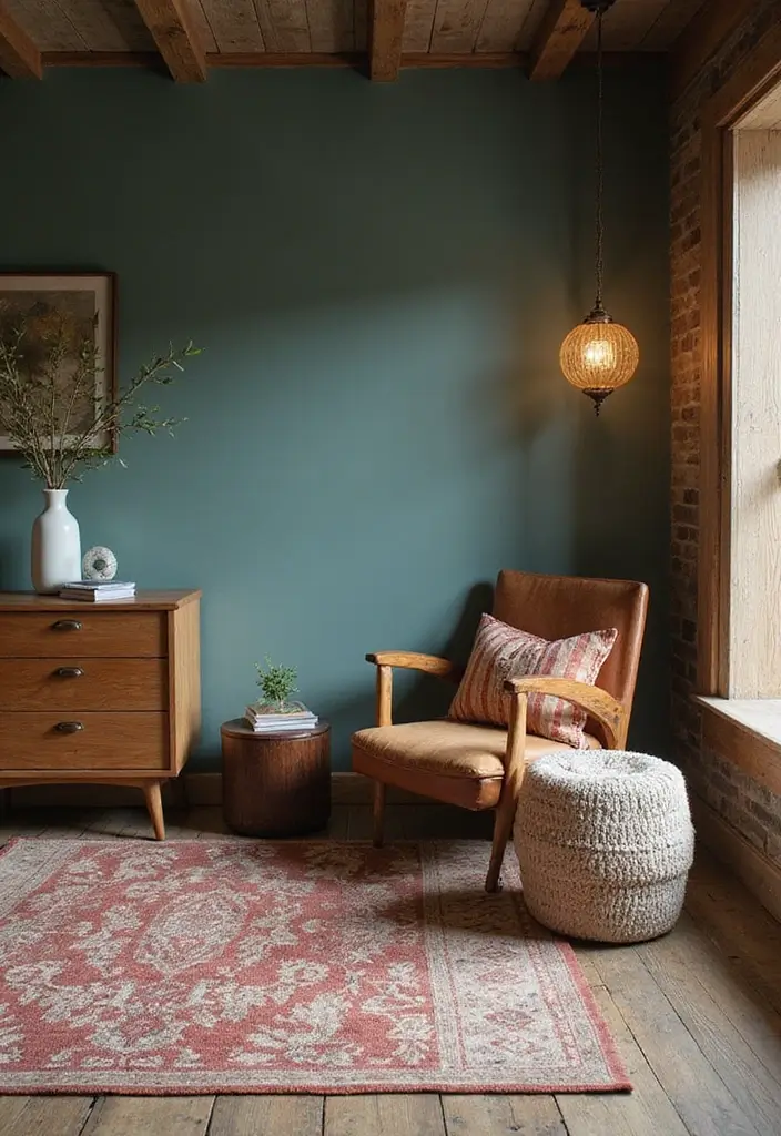 25 Rugs That Go Perfectly With Evergreen Fog Walls - 24. Earthy Tones
