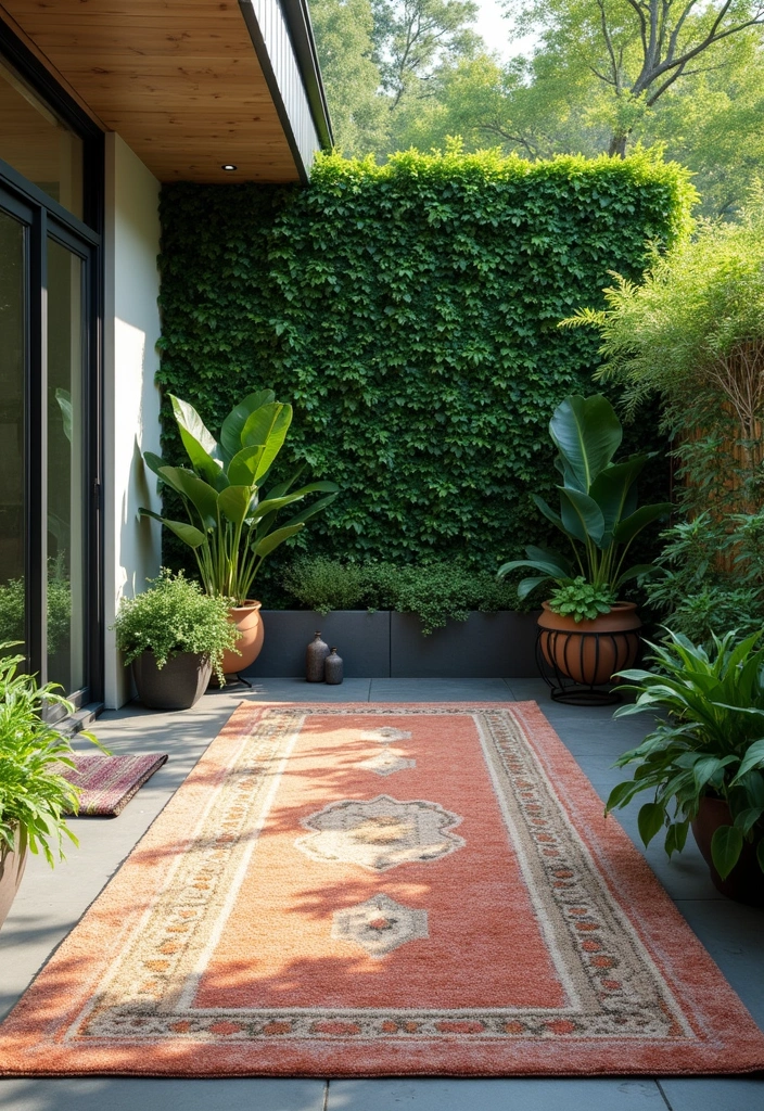 25 Rugs That Go Perfectly With Evergreen Fog Walls - 8. Indoor-Outdoor Options