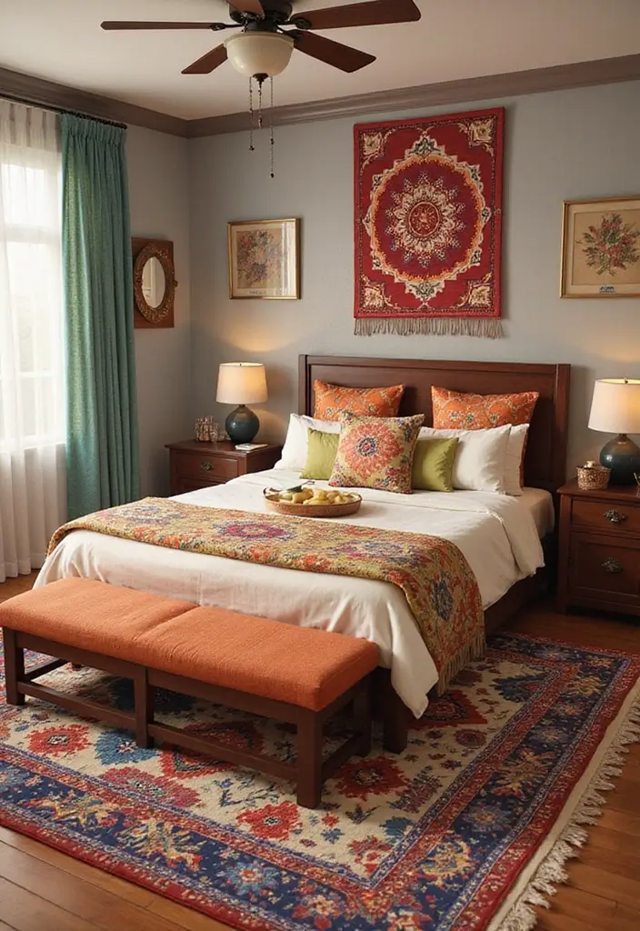 26 Sims 4 Rugs CC You Need in Your Game - 4. Ethnic Print Rug