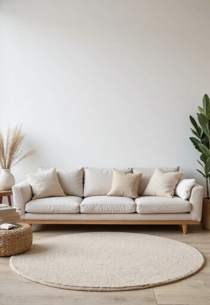 27 Area Rugs That Completely Upgrade Your Living Room - 10. Minimalist Approach