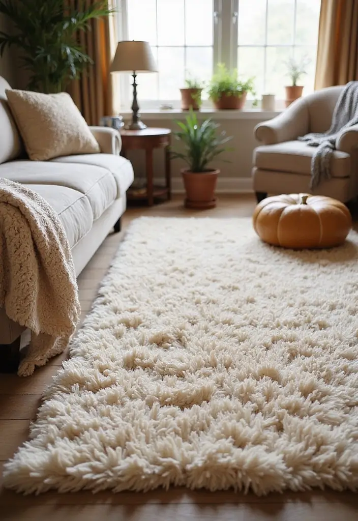 27 Area Rugs That Completely Upgrade Your Living Room - 13. Shaggy Comfort
