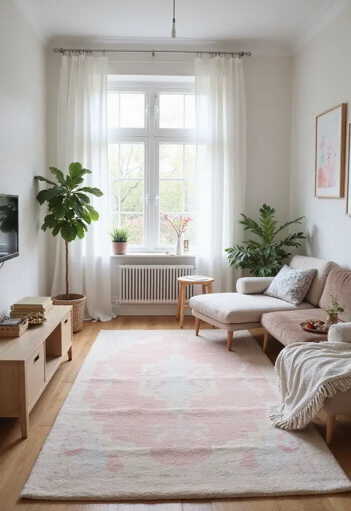 27 Area Rugs That Completely Upgrade Your Living Room - 17. Subtle Pastels