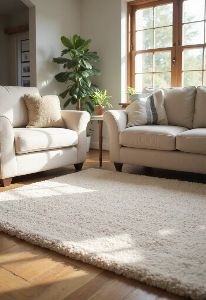 27 Area Rugs That Completely Upgrade Your Living Room - 3. Organic Cotton Softness