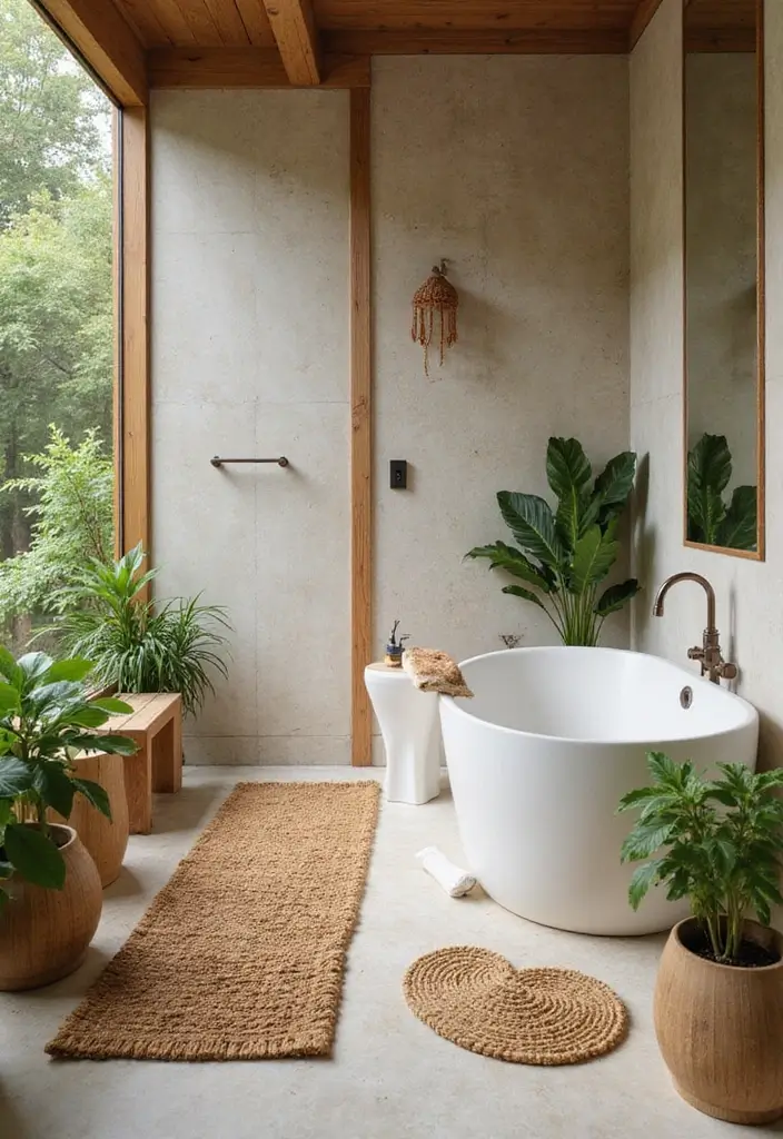 27 Bathroom Rug Ideas That Feel Luxurious and Fresh 1 27 Bathroom Rug Ideas That Feel Luxurious and Fresh - 1. Eco-Friendly Bamboo Rugs