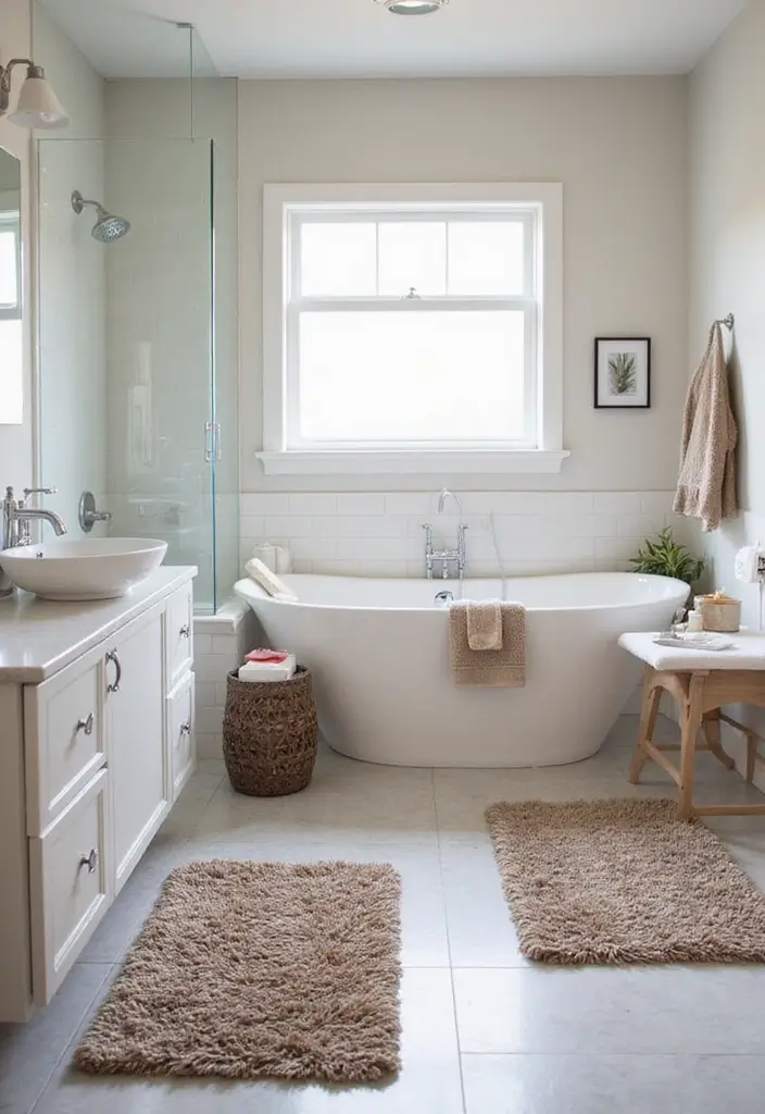 27 Bathroom Rug Ideas That Feel Luxurious and Fresh 25 27 Bathroom Rug Ideas That Feel Luxurious and Fresh - 25. Customizable Rugs