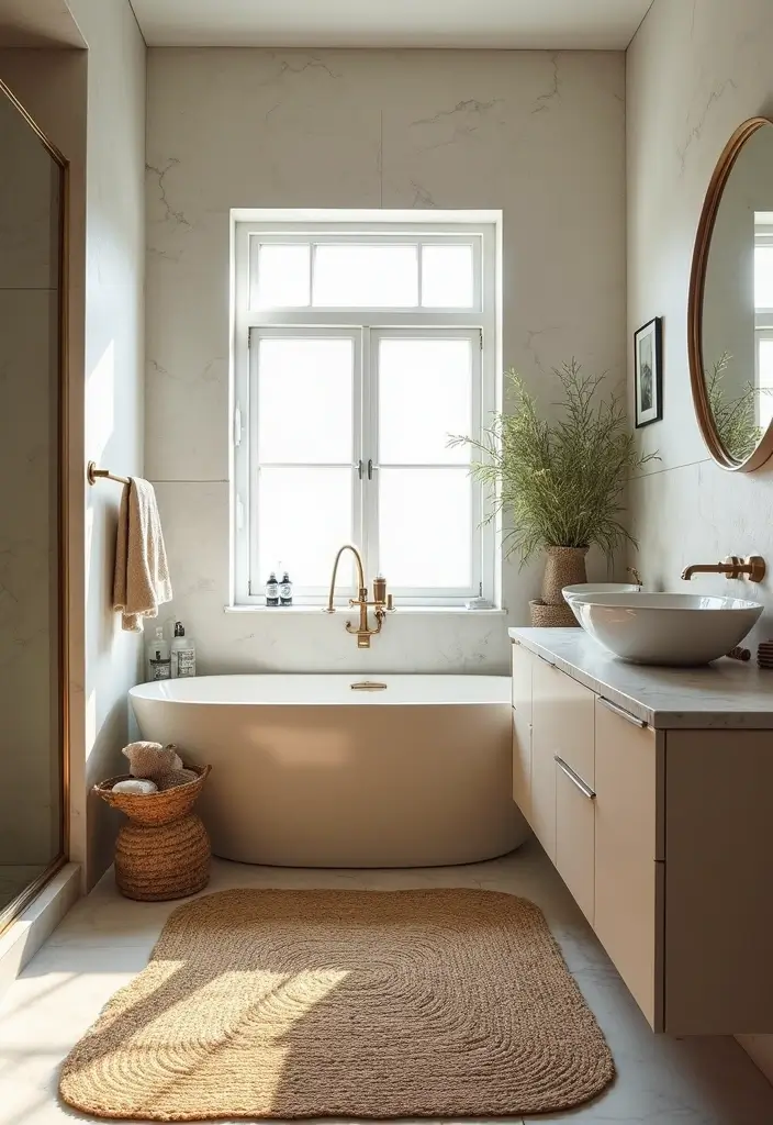 27 Bathroom Rug Ideas That Feel Luxurious and Fresh 26 27 Bathroom Rug Ideas That Feel Luxurious and Fresh - 26. Upcycled Material Rugs