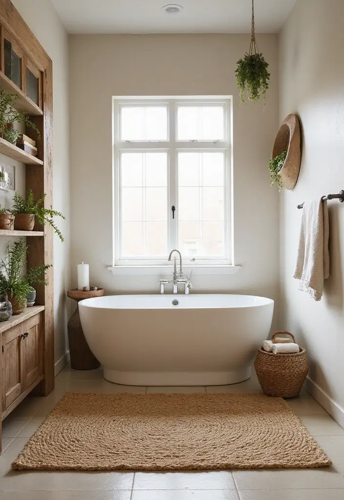 27 Bathroom Rug Ideas That Feel Luxurious and Fresh 4 27 Bathroom Rug Ideas That Feel Luxurious and Fresh - 4. Natural Sisal Rugs