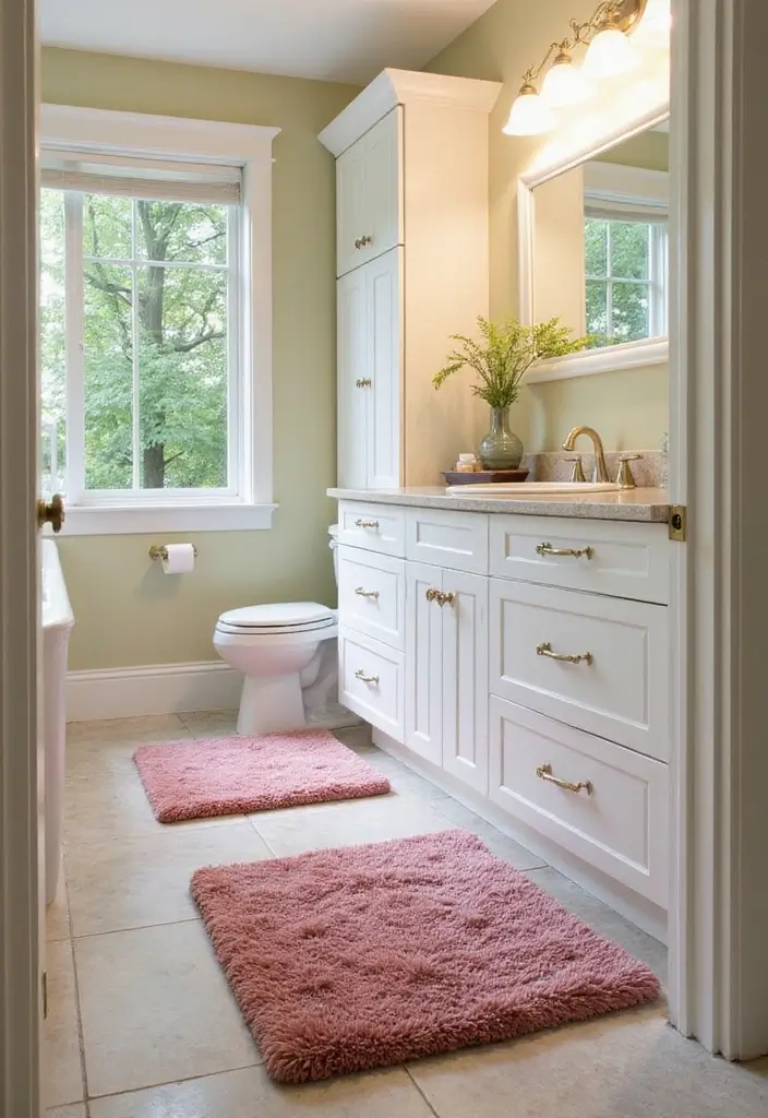 27 Bathroom Rug Ideas That Feel Luxurious and Fresh 6 27 Bathroom Rug Ideas That Feel Luxurious and Fresh - 6. Plush Microfiber Mats