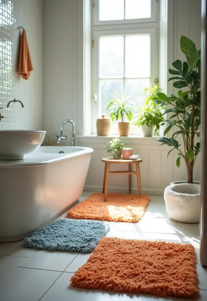 27 Bathroom Rug Ideas That Feel Luxurious and Fresh 8 27 Bathroom Rug Ideas That Feel Luxurious and Fresh - 8. Cotton Bath Mats