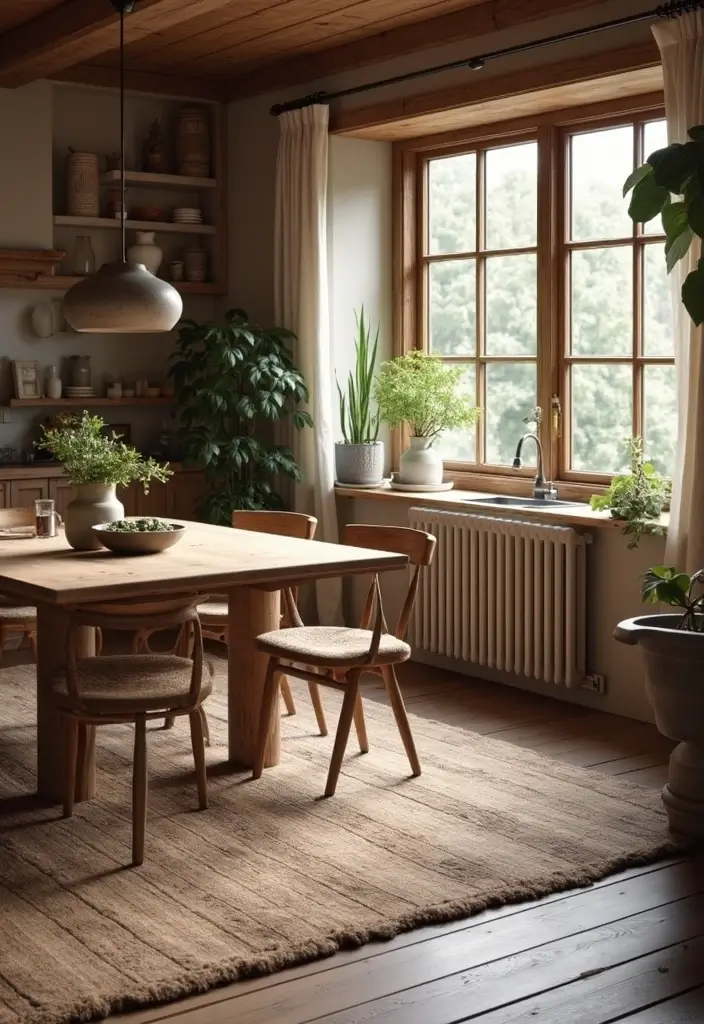27 Dining Room Rugs That Instantly Elevate Your Space - 14. Rustic Plank Rugs