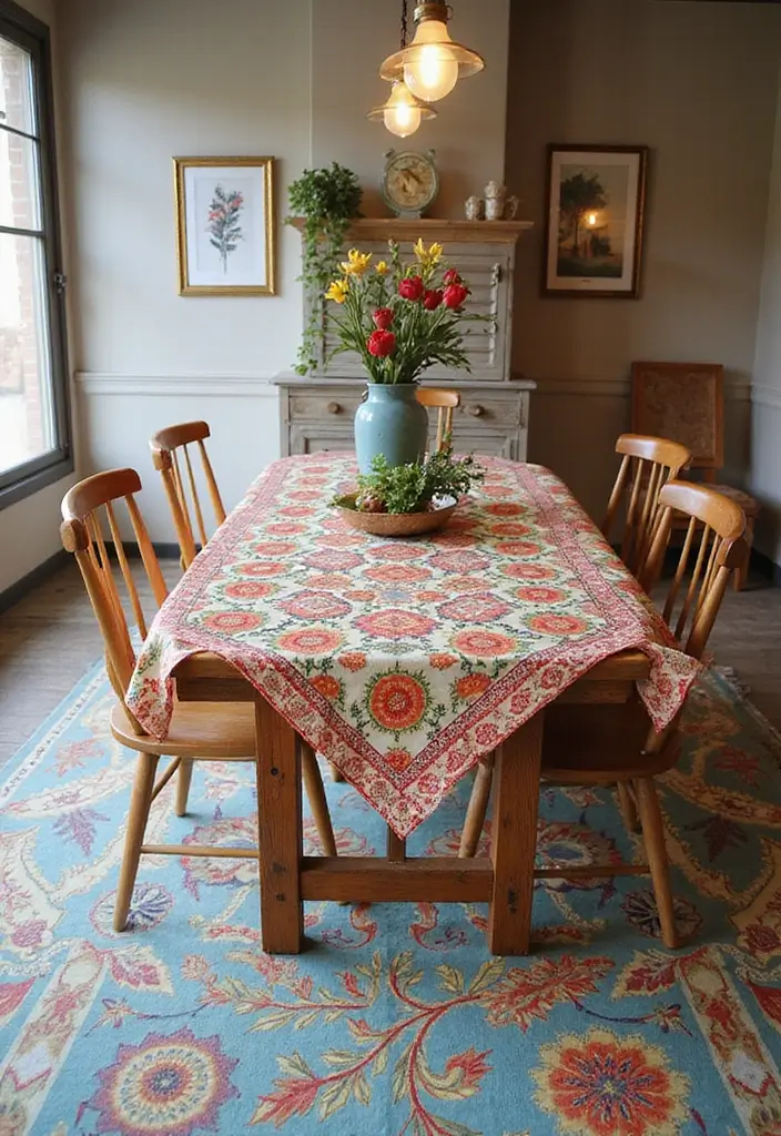 27 Dining Room Rugs That Instantly Elevate Your Space - 9. Eco-Conscious Floor Cloths