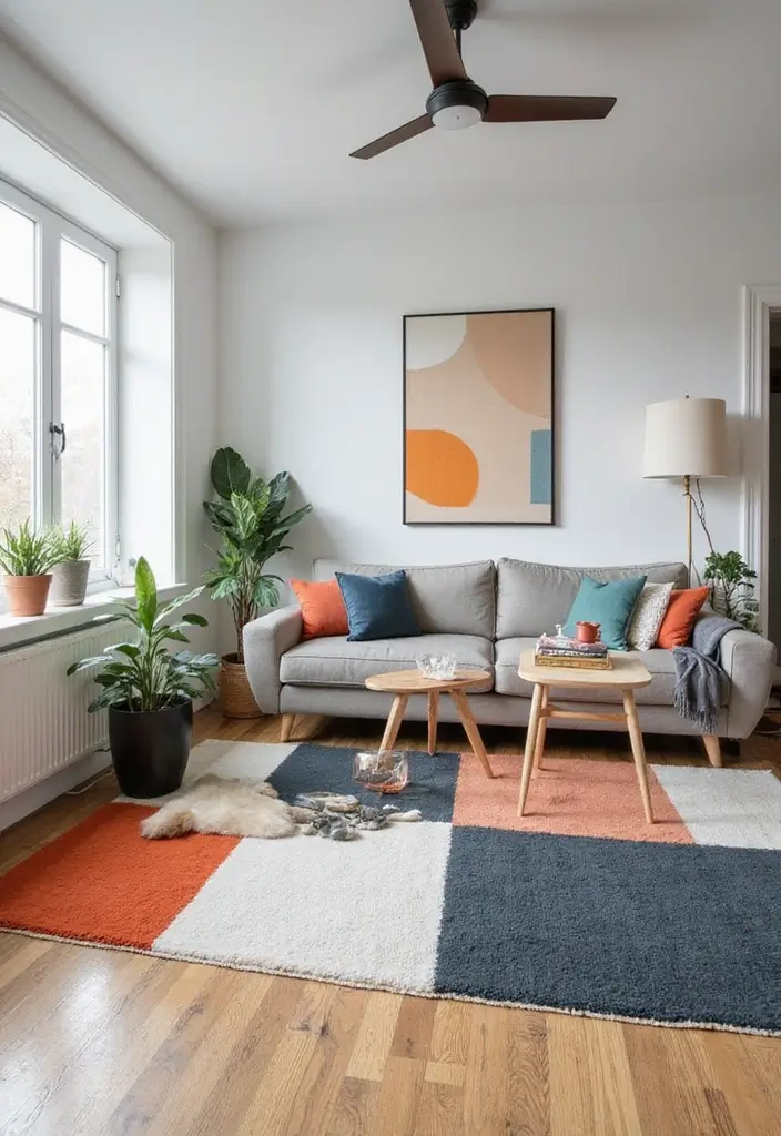 27 Machine Washable Rugs That Make Life Easier - 23. Versatile Colorblock Rugs