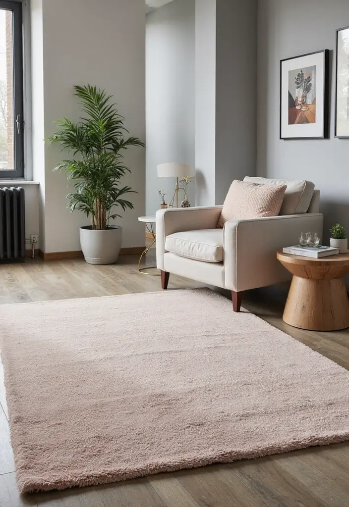27 Office Rug Ideas for a More Productive Space - 22. Solid Color Rugs: Clean and Simple