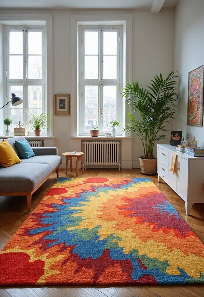 27 Office Rug Ideas for a More Productive Space - 6. Artistic Area Rugs: Inspire Creativity