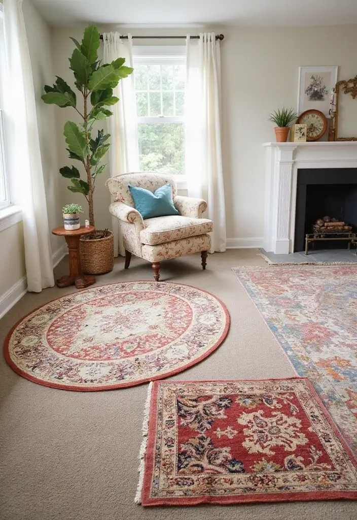 27 Rug-on-Carpet Ideas That Actually Look Good 12 27 Rug-on-Carpet Ideas That Actually Look Good - 12. Seasonal Changes