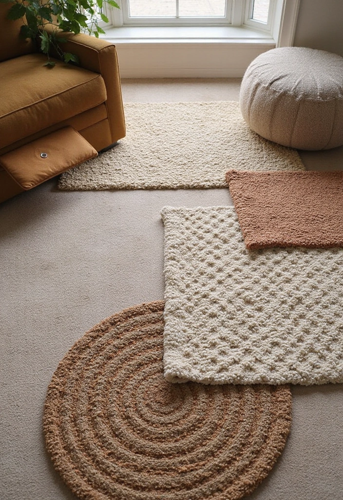 27 Rug-on-Carpet Ideas That Actually Look Good 14 27 Rug-on-Carpet Ideas That Actually Look Good - 14. The Power of Texture Mixing