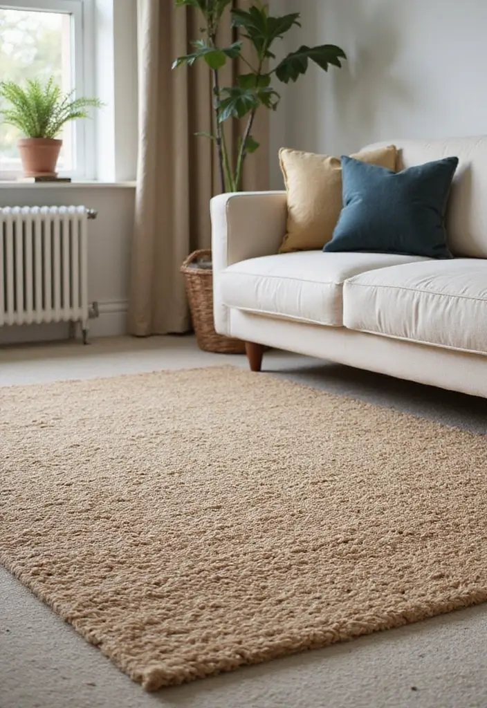 27 Rug-on-Carpet Ideas That Actually Look Good 2 27 Rug-on-Carpet Ideas That Actually Look Good - 2. Natural Fiber Wonders