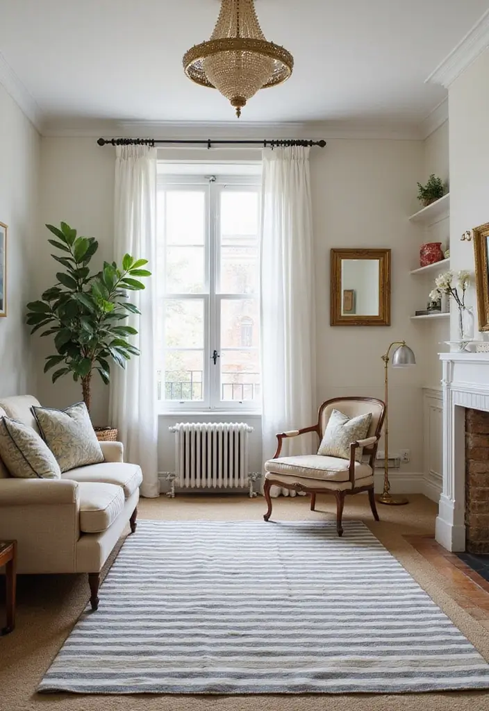 27 Rug-on-Carpet Ideas That Actually Look Good 26 27 Rug-on-Carpet Ideas That Actually Look Good - 26. The Timeless Classic: Stripes