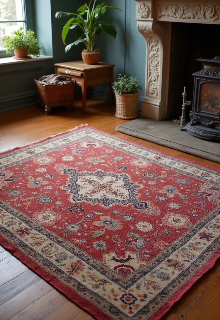 27 Rug-on-Carpet Ideas That Actually Look Good 7 27 Rug-on-Carpet Ideas That Actually Look Good - 7. Vintage Charm