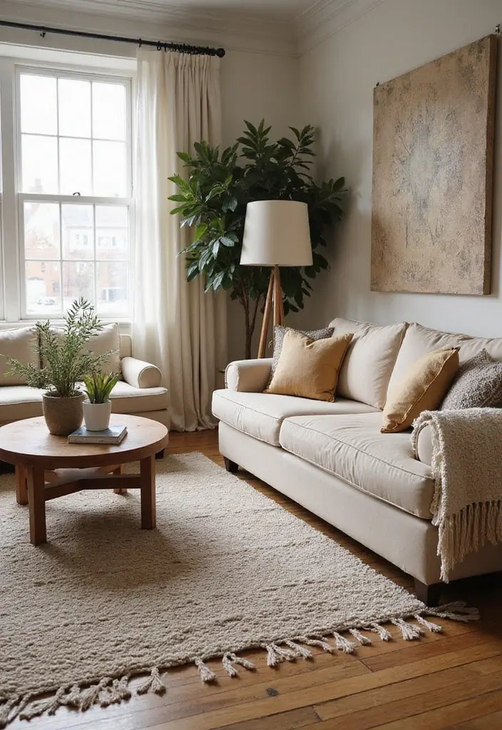 27 Rug-on-Carpet Ideas That Actually Look Good 8 27 Rug-on-Carpet Ideas That Actually Look Good - 8. Textured Tones