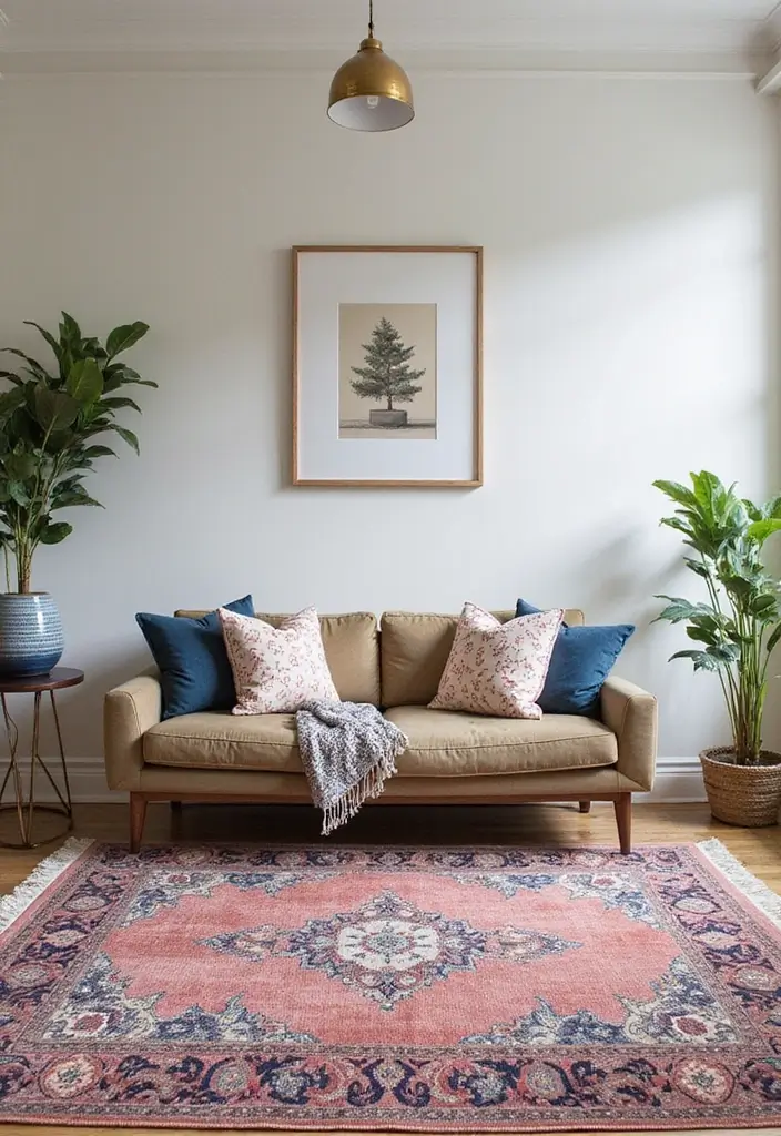 28 Creative Ideas for Using Two Rugs in One Room - 10. Personal Touches with Custom Rugs
