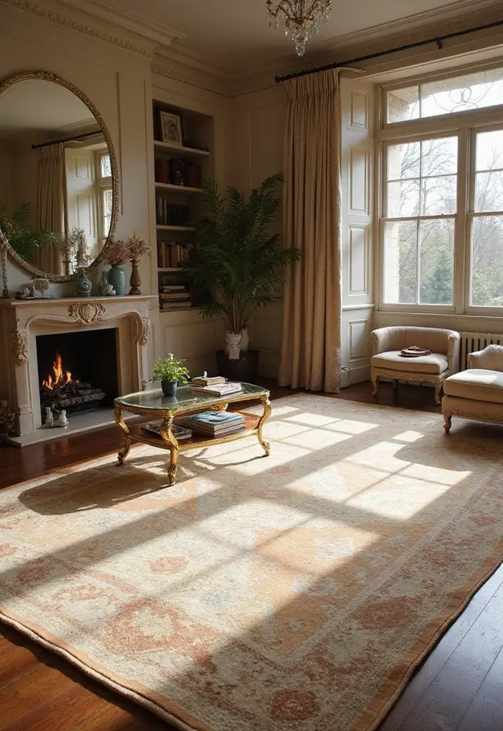28 Creative Ideas for Using Two Rugs in One Room - 15. Add a Touch of Luxury with Silk Rugs
