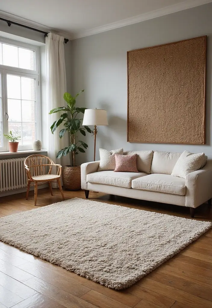 28 Creative Ideas for Using Two Rugs in One Room - 21. Layering for Acoustic Benefits