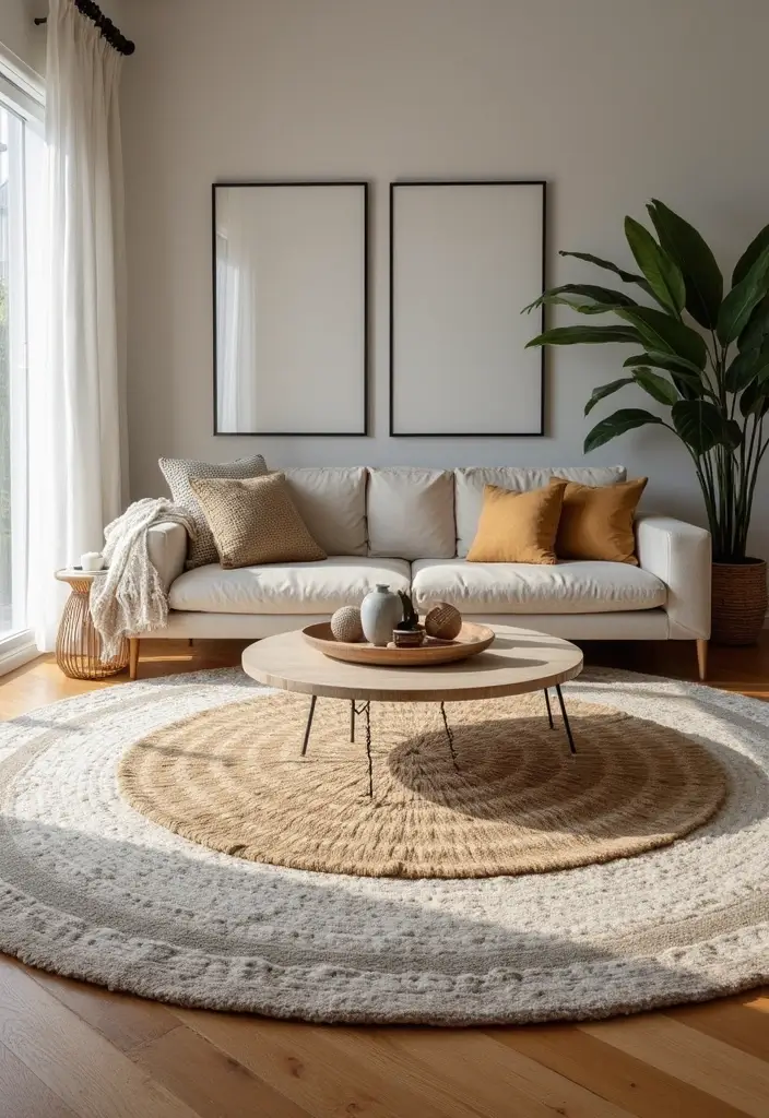 28 Creative Ideas for Using Two Rugs in One Room - 4. Use Size Variations for Dramatic Effect