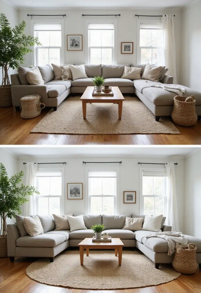28 Creative Ideas for Using Two Rugs in One Room - 6. Seasonal Swap: Rugs for Every Season