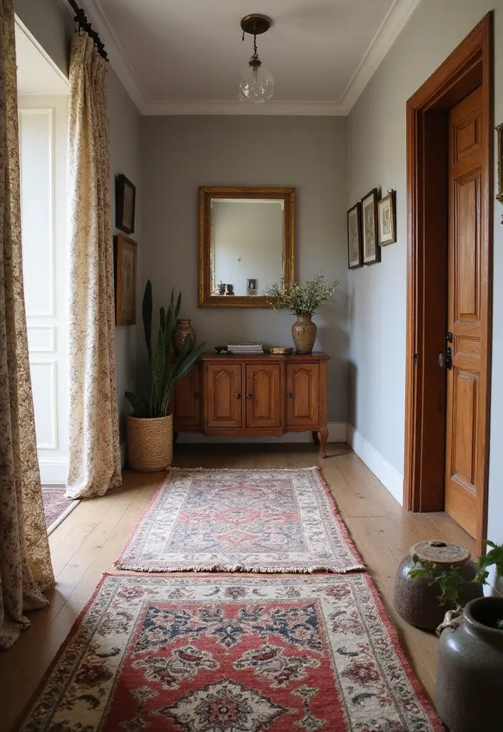 28 Hallway Rug Ideas That Make Walking Stylish - 13. Texture Play