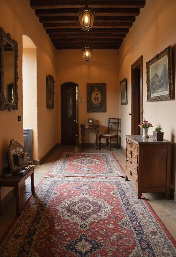 28 Hallway Rug Ideas That Make Walking Stylish - 3. Vintage Finds