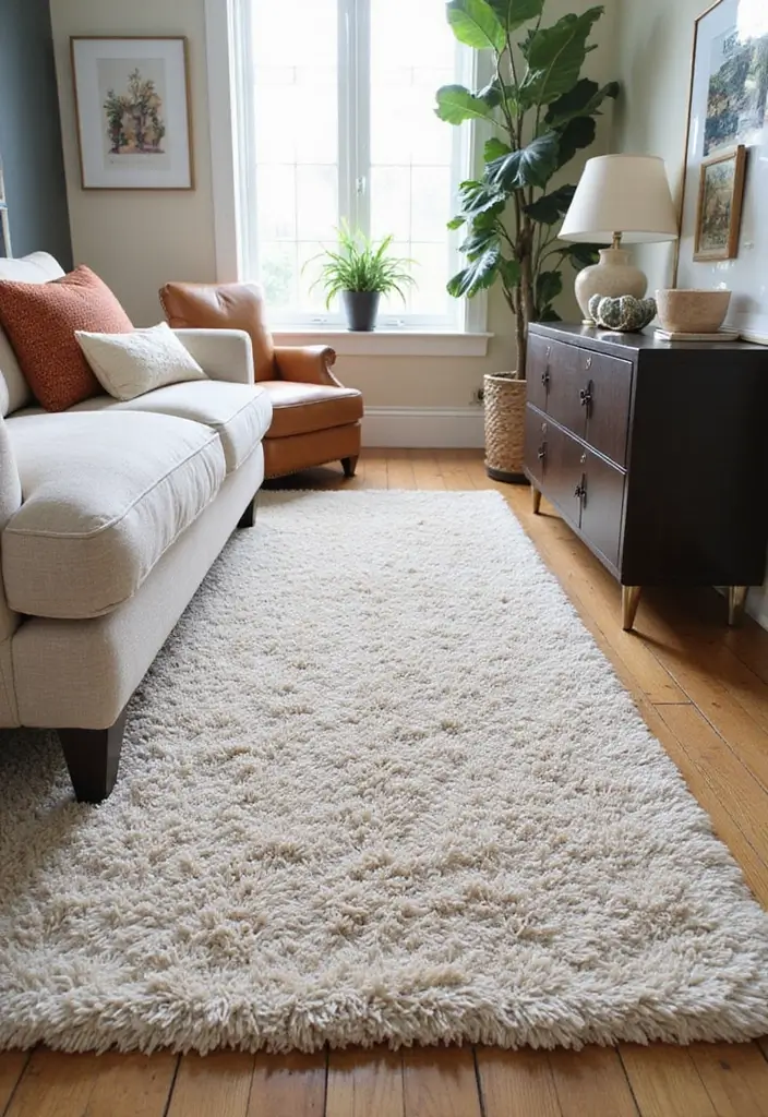 28 Layering Rug Ideas That Add Depth to Any Room 10 28 Layering Rug Ideas That Add Depth to Any Room - 10. Textured Contrasts