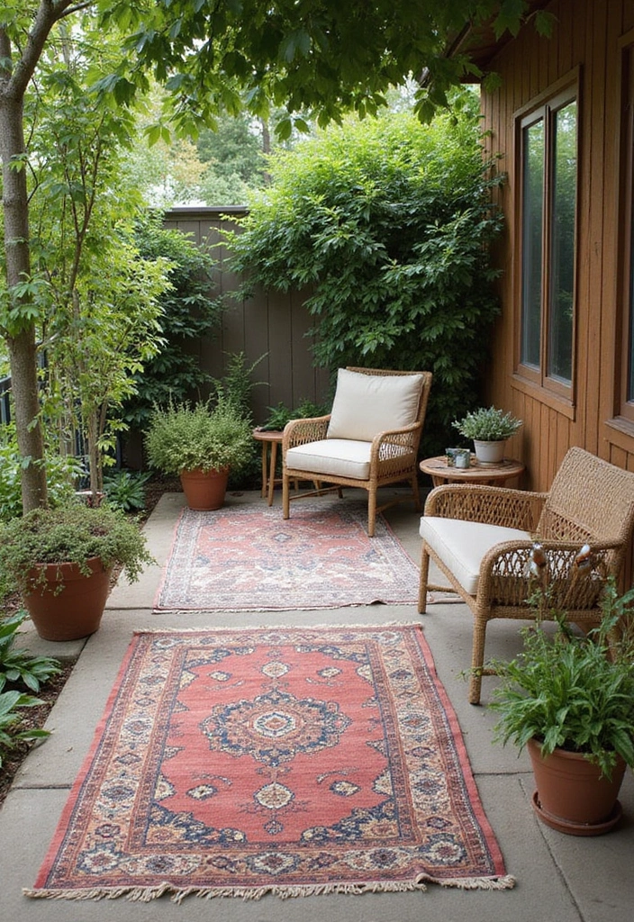 28 Layering Rug Ideas That Add Depth to Any Room 11 28 Layering Rug Ideas That Add Depth to Any Room - 11. Outdoor Layering