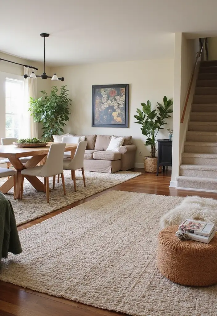 28 Layering Rug Ideas That Add Depth to Any Room 12 28 Layering Rug Ideas That Add Depth to Any Room - 12. Layering with a Purpose