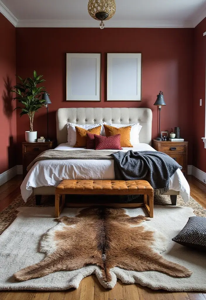 28 Modern Bedroom Rug Ideas for a Stylish Look - 13. Bold Animal Prints for a Statement Look