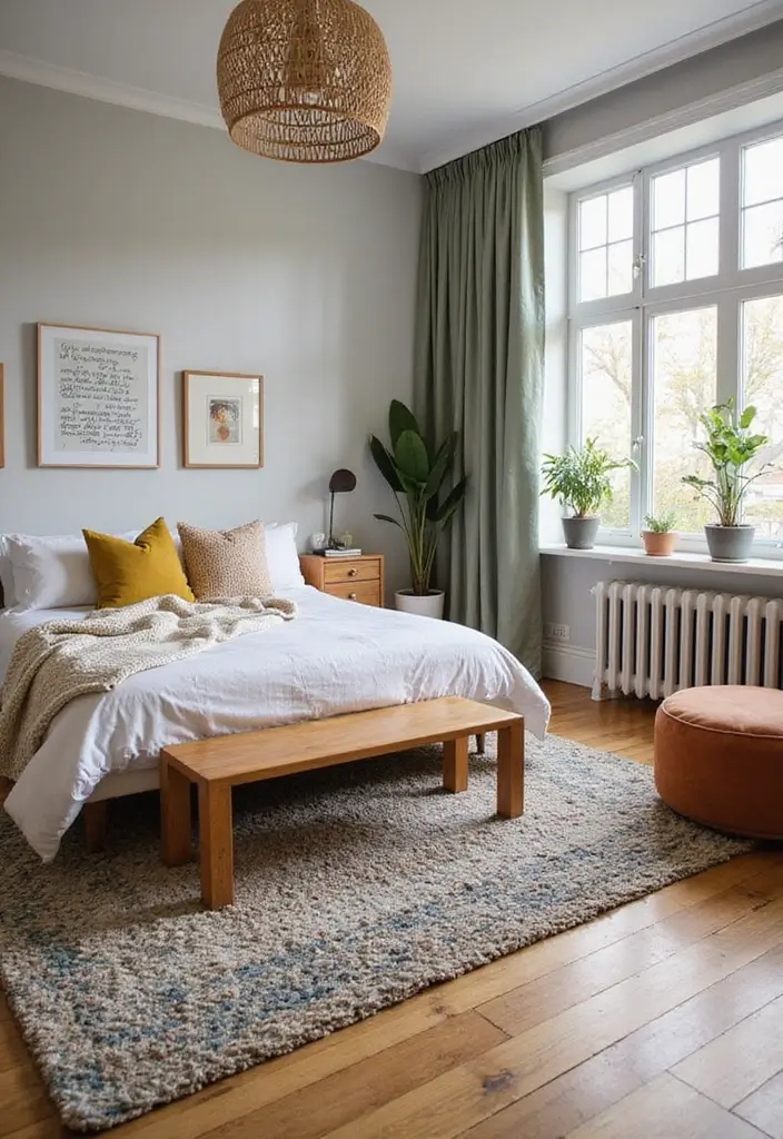 28 Modern Bedroom Rug Ideas for a Stylish Look - 16. Recycled Materials Rugs for Eco-Conscious Decor